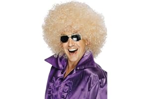 SMIFFY'S Smiffys Peluca Afro, Mega Grande, Rubia Halloween