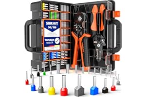 SOMELINE® Crimping Tools Set with 24 Types of Ferrules - Hexagon Ferrule Pliers 0.25-10mm²(AWG 24-8) I Wire Strippers, Electricians Tools, Crimper, Crimping Pliers, Wire Crimping Tool, Crimping Tool