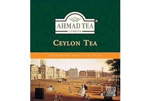 ‎AHMAD TEA Ahmad Tea - Ceylon - Schwarzer Tee aus Sri Lanka - Doppelkammer-Teebeutel mit Band mit 2g Tee pro Portion - 100 Teebeutel