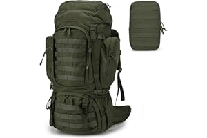 Mardingtop Mochila Táctica de 60 Litros con Protector de Lluvia Mochilas Grandes de Trekking Mochilas Expandibles al Aire Libre Mochilas de Senderismo para Viajar, Acampar