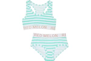 Metzuyan Girls Crop Top Training Bra Knickers Briefs Glitter Non-Padded Bralette Cotton Rich Size 7-13 Years