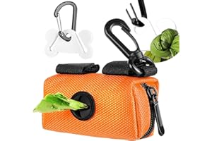 KYRILALI Spender für Hundekotbeutel Dispenser, Dog Poop Bag Holder, Hundekotbeutelhalter, Kotbeutelspender, Leinenspender für Hundekotbeutel, Dog Poop Bag Dispenser, Haustierhundekotbeutelspender, Orange