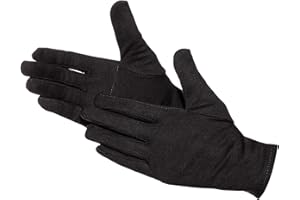 Jah 579 Lot de 12 paires de gants, en coton renforcé, noirs, taille 8