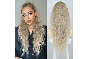 JUZIVIEE Pferdeschwanz Extensions Blond Lang Gewickelt Haarteil Ponytail Natürliches Kunsthaar Haar Haarverlängerunge Extensions für Damen Afro Zopf Ponytail ca.65cm 095H