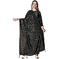 KEMZA Women's Embroidered Mirror Cotton Dupatta with Rajasthani Aari Work