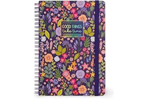 ‎LEGAMI LEGAMI - Spiralheft mit 7 mm Lineatur, Flowers, A4 Format, Large, FSC zertifiziertes Papier, Enthält 1 Blatt Aufkleber, 160 Seiten, Elastischer Verschluss, 15 x 21 cm