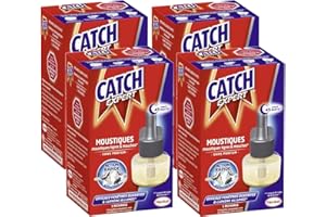 CATCH Expert Pack de 4 Recharges électriques 45 nuits Sans parfum