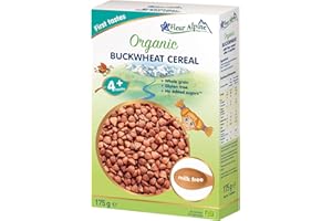 Ekologiczna kaszka gryczana dla noworodków FLEUR ALPINE – pyszny kleik dla niemowlaka | Pożywna i łatwa w przygotowaniu kaszka bezglutenowa bez dodatku cukru dla dzieci od 4. miesiąca| 7 porcji