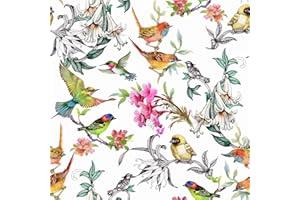 SOEWIOU 300 * 45cm Peel and Stick Wallpaper,Removable Waterproof Birds Wallpaper Decorative Thicken Wallpaper Vinyl Self-Adhesive Wall Paper