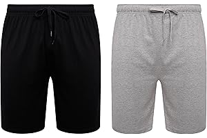 Sock Stack Mens Lounge Shorts Pyjama Jersey PJ Short for Men Organic 60% Cotton Rich Pajama Pack of 2