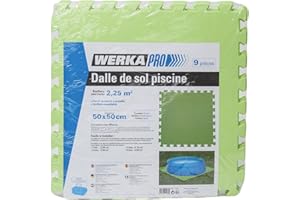 WERKA PRO Lot de 9 Dalles de Sol pour Piscine 50x50cm