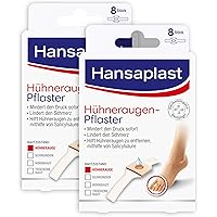Hansaplast Hühneraugen Pflaster 2er Pack (2 x 8 Stück), Heftpflaster zur Entfernung von Hühneraugen, schmerzlindernde…