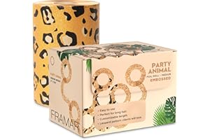 Framar Leopard Embossed Hair Foil, Hair Foils for Highlighting, Foils for Highlights, Hairdressing Foil for Hair Highlights, Highlighting Foil, Framar Foil Sheets, Hair Foils for Colouring – 320F