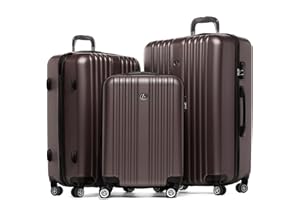 FERGÉ Set valises Trolley Toulouse | Bagages Rigide 4 Roues 360 degrés | Valises Voyage léger Vacances