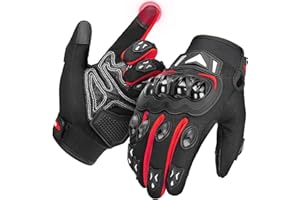 KEMIMOTO Męskie rękawice motocyklowe, letnie z ochraniaczem kostek i ekranem dotykowym, aktywne rękawice sportowe dla mężczyzn i kobiet, do jazdy na motocyklu, rowerze, skuterze, polowaniu