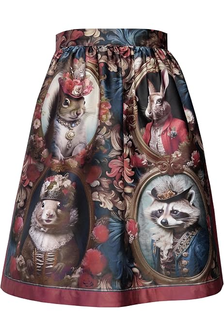 Alexandra Maxa Dirndlschürze 'Mohnblumen' – Exklusives Design Aus Baumwoll-Satin, In 3 Längen & 2 Breiten