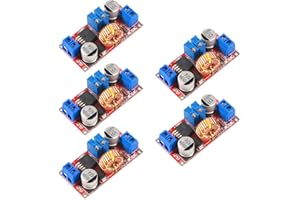 ALMOCN 5PCS DC-DC XL4015 5A Step Down Constant Current Regulator Module Battery Step Down Buck Converter Board Battery Charger Module Board Power Converter Power Module