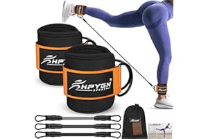 HPYGN Ankle Resistance Bands with Cuffs, Ankle Bands for Working Out, Resistance Bands for Leg Butt Training Gym Equipment for Kickbacks Hip Gluteus Training Exercises, Ankle Strap with Exercise Bands