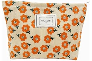 FYBLOSSOM Reise Kosmetiktasche Kulturtasche Cord Makeup Organizer, Tragbare Rose Make Up Tasche Klein Waschbeutel Kulturbeutel Organizer, Portable Reise Makeup Lagerung Organizer Für Damen Und Mädchen (Stil F)