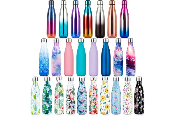 Lalafancy Botella de Agua Acero Inoxidable 350ml/500ml/750ml, Aislamiento de Vacío de Doble Pared, Botella Termica de Frío/Caliente para Niños, Deporte, Oficina, Gimnasio, Ciclismo