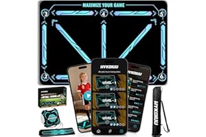 HYKOIUU Alfombra Entrenamiento Futbol Con Kick Throw Trainer Didáctico Alfombra Futbol Entrenamiento Profesional – Tapete De Entrenamiento De Pasos, Manta De Campo De Esquinay Tapete De Fútbol