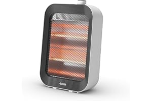 Olimpia Splendid, Quarzia Slim B, Poêle infrarouge avec lampes à quartz, puissance jusqu'à 800W, chauffage instantané et uniforme, interrupteur anti-basculement, design slim avec poignée pratique