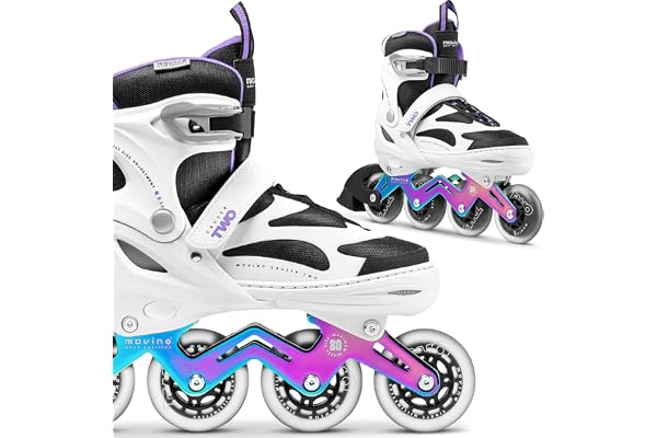 Movino Patins à roulettes en Ligne Cruzer B2 Réglables pour Femmes, Filles et Garçons, Modèle Loisir pour Adultes, Grandes Roues de 76 mm