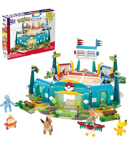 Mega Construx Pokémon – Coffret Évoli & Ses 9 Évolutions | 470 Pièces, 9 Figurines Articulées à Construire, Jouet Enfant 6 Ans+