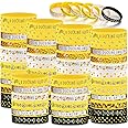 Huquary 60 Pcs Yellow Duck Silicone Bracelets Motivational Wristband Inspirational Quote Silicone Wrist Bands for Coworkers Employee Appreciation Duck Party Favors