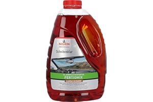 NIGRIN Performance Clear - Limpiador de cristales de piel y galleta (3 litros, aditivo de limpieza para parabrisas de coche y faros, elimina la suciedad, restos de insectos, para una visión clara y