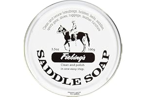Fiebing's Saddle Soap White 3.5 oz | Polish and Clean Leather | Revives Color