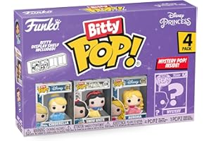 Funko Bitty Pop Disney Princess Cinderella, Snow White, Aurora E una Mini Figura Misteriosa a Sorpresa 0.9 Inch (2.2 Cm) da Collezione Ripiano Espositivo Impilabile Incluso Idea Regalo