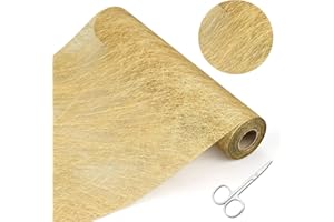 CECOMBINE Vlies Tischband Tischläufer für Hochzeiten, 30cmx20M Wiederverwendbaren Dekostoff, für Hochzeiten Valentinstag Geburtstag Babyparty Festliche Dekoration (Gold, Vlies)