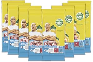 PROCTER & GAMBLE Meister Proper Reinigungstücher (480 Tücher) Mediterrane Zitrone, schnelle und effektive Reinigung ohne Bleichmittel (8 x 60)