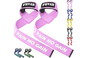 FEVAN Straps Gym, Sollevamento Pesi, Cinghie Sollevamento Pesi, Powerlifting, Manopole Palestra, Dead Lifting Straps - Donne e Uomini