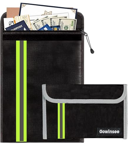 3Pz Lipo Batteria Protezione Borsa 23x18cm, Borsa Per Documenti Ignifuga, Lipo Safe Bag Impermeabile, Ideale Per Custodire Valori, Documenti, Passaporti, Gioielli E Contanti (3Pz