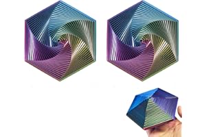 BPTZYLN 2 Pcs Hexagon Fidget Toy,Fractal Fidget Hexagon 3d Printed Fidget Toy for Anti-Anxiety and Stress Relief