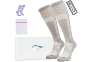 360 RELIEF Bas de Contention Homme - Chaussettes de Contention Femme Pour Salle de Sport, Haltérophilie, Course à Pied - Bas de Contention Légers et Respirants Avec Sac à linge