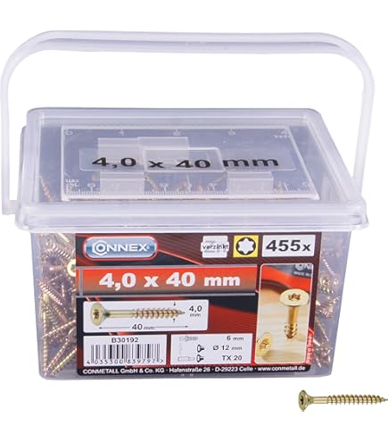 Viti Panelvit® PF Mustad Con Testa Svasata - 4.5x60 Mm, Trattamento Zincate Chromiting® E Lubrificazione Lubex® - Confezione Da 200 Pezzi - Foto 2