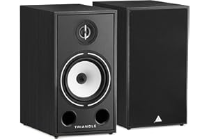 TRIANGLE - BOREA BR03 Hi-Fi Regallautsprecher - 100W Belastbarkeit - 90 dB/W/m Ausgang - Vielseitiges Musik- und Heimkino - 206 x 380 x 314 mm - Schwarz (Paar)