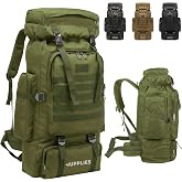 JUPPLIES Military Tactical Backpack 80L &ndash; Oxford 600D Waterproof IPX5 with MOLLE System, Reinforced Zippers and Large Capacit