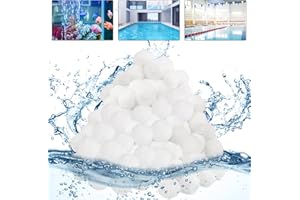 VIVIBEL 1300g Boules de Filtre de Piscine, Balles Filtrantes Réutilisables, Balles de Filtration au Lieu de 46 Kg de Sable Filtrant, Média Filtre à Fibres pour Piscine Filtres à Sable Filtrage de l'eau