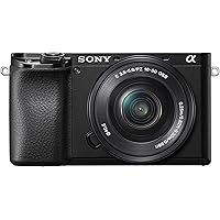 Sony Alpha a6100 Mirrorless Digital Camera with 16-50mm Lens 16-GB Card, Bag