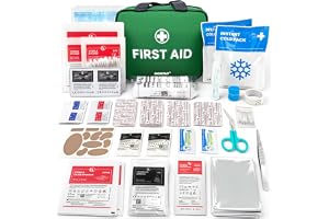 HONYAO Första Hjälpen Kit 180 Styck, Complete First Aid Kit för Hem Bil Arbetsplats Sport Resor Camping Barn