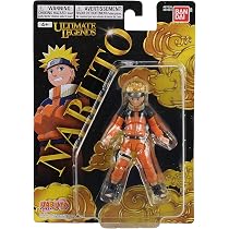 SILVERLIT - Figurine Naruto à Construire 12 Cm, Articulée, Avec Socle - 2 Personnages Au Choix : Naruto Ou Sasuke, Accessoires Inclus - 54039