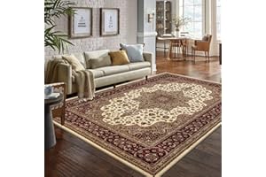 GENERIC Online Bedding store Area Rugs – New luxury Beautiful modern traditional Area Rugs - Luxury Vintage Design carpet for hallway rugs (Cream, 160 * 230cm (5 ft 3 inch x 7 ft))