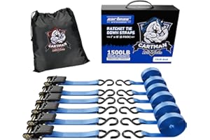 CARTMAN Spanngurt mit Ratsche, blau, 6PK