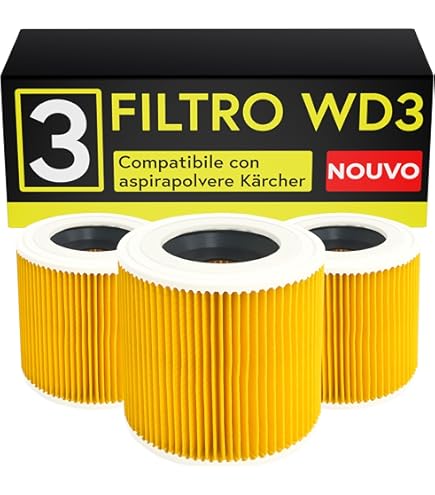 5 Sacchetti Aspirapolvere Carta Per K&auml;rcher WD3, WD2, MV3 - Compatibile Con A2204, A2534, WD3200