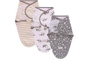 Miracle Baby Swaddle Neonato,Sacco Nanna per Bebè,Sacchi Nanna per Bambino,Copertina Avvolgente Per Fasciature,Coperta Regolabile In Morbido Cotone - Set di 3(L)