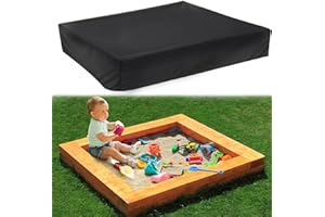 Herbst Sandkasten Abdeckung 150x150cm Wasserdicht 210D Oxford-Stoff Kordelzug Sandkastenabdeckung für Sandkasten Pool Garten